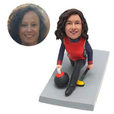 scustomised curling bobble head figurine