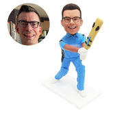 personalised cricket bobble head figurine