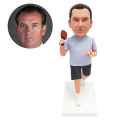 personalized bobble head figure male lover playing ping pong