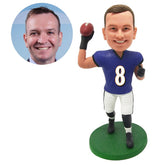 personalised bobble head figure football quarterback player