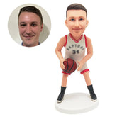 customised bobblehead figure basketball palyer holding a basketball