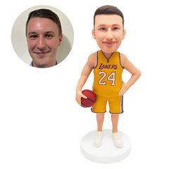 custom made bobblehead figure basketball fans holding a basketball