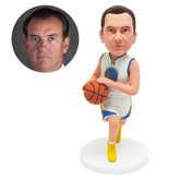 personalised bobblehead figure basketball player stride lay up