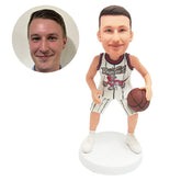 personalised bobble head figure basketball dribbler