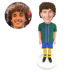 personalized bobble head figure male soccer fan