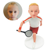 custom made bobblehead figure tennis player kid