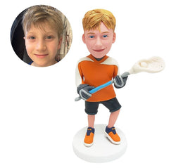 personalised bobblehead figure lacrosse player