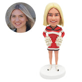 personalised bobble head figure cheerleader