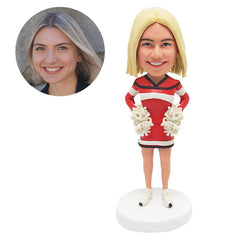 personalised bobble head figure cheerleader