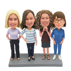 custom made bobbleheads four best friends family members