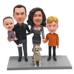 custom made bobbleheads figures lovely family holding hands
