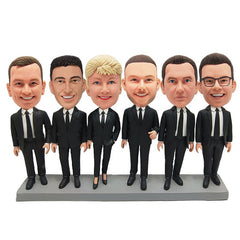 personalised bobbleheads figures team six members