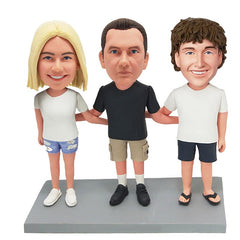 personalized bobbleheads figures lovely family three friends members