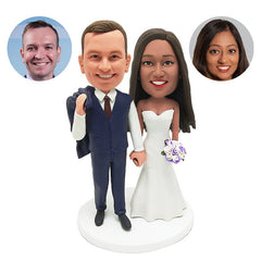 custom made bobbleheads figures wedding theme
