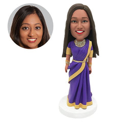 customised bobblehead figure Indian wedding saree bride bridesmaid