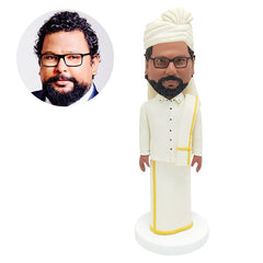 personalised bobblehead figure Indian groomsman groom in Indian wedding clothes