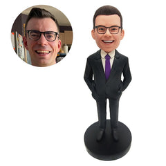 personalized bobble head figure wedding groomsman with hands in pockets