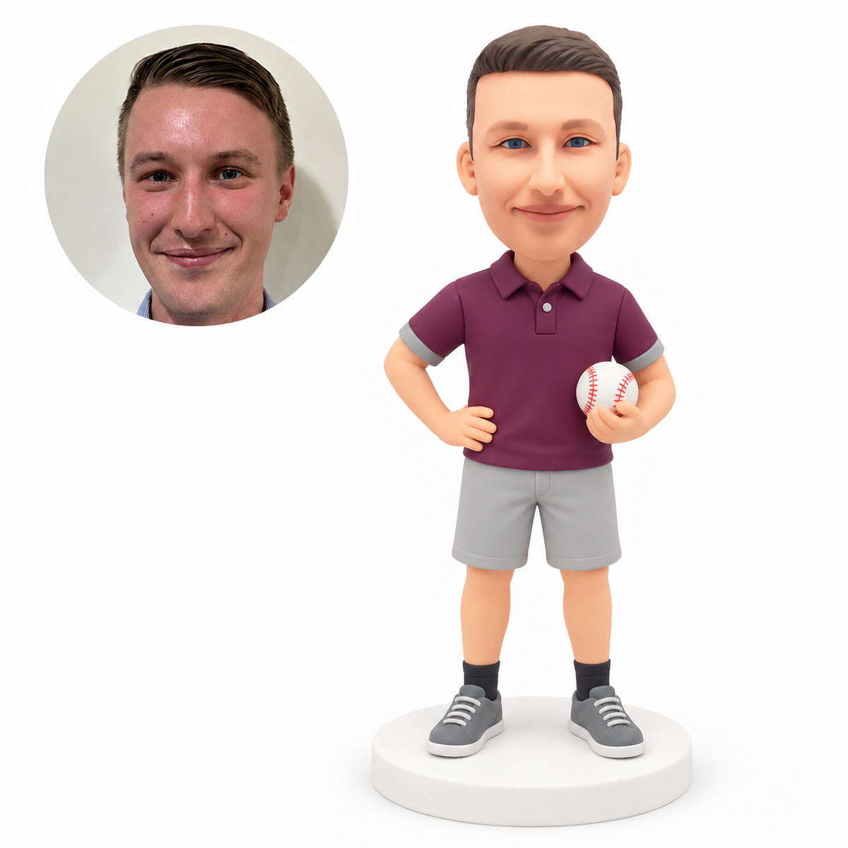 MGA-AC1333 custom polymer-clay bobblehead