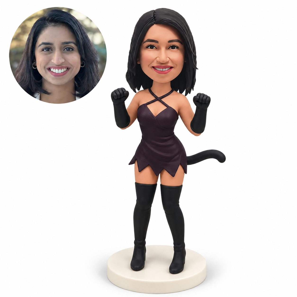 Custom bobblehead figure MGA-AC1631 soft clay model with real photo