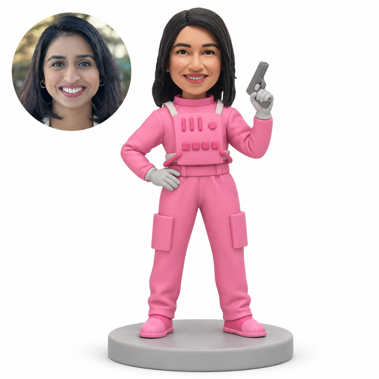 Custom polymer clay bobblehead figure MGA-AC1639