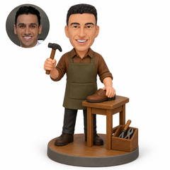 MGA-AC1640 custom shoe repair artisan clay bobblehead