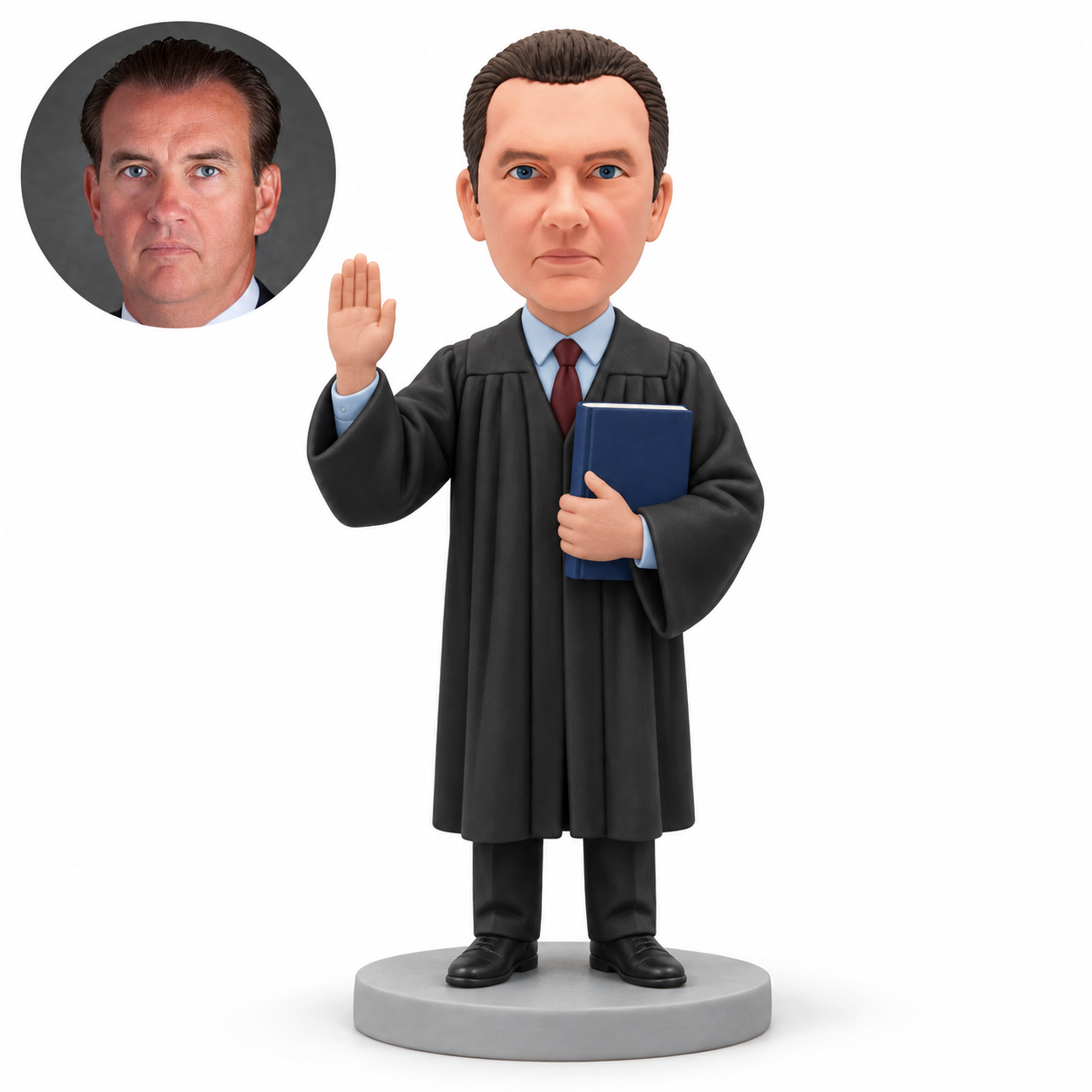 MGA-AC1641 judge raising hand with law book