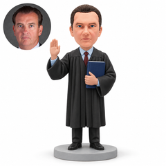 MGA-AC1641 judge raising hand with law book