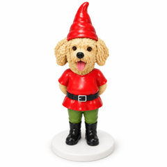 custom pet bobblehead figure garden gnome in a red tunic