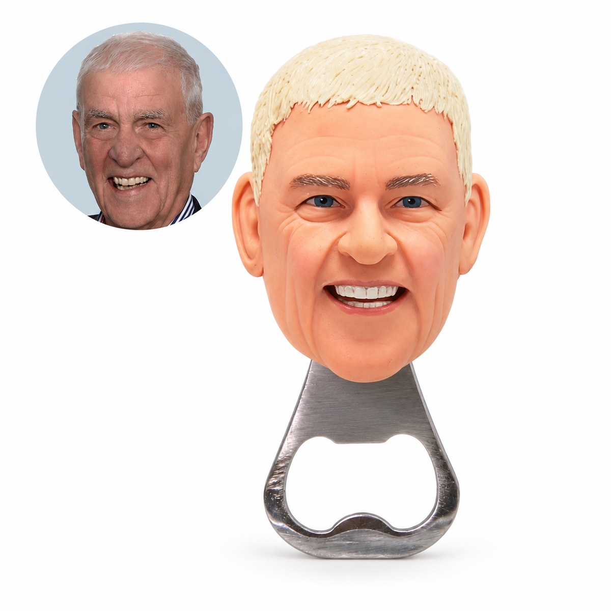 custom portrait head bottle opener