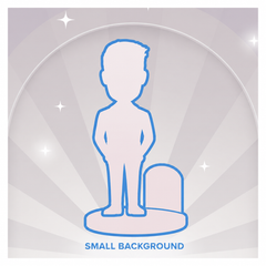 fully custom single bobblehead with a small background