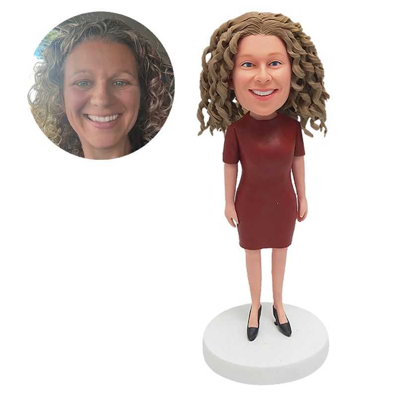 custom made bobblehead office lady secretary business woman