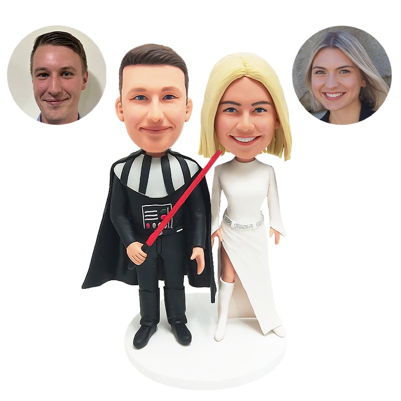 customized bobbleheads figures star war couple