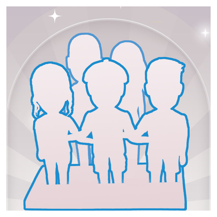fully custom family bobblehead figurine five members