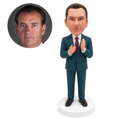 custom bobblehead figure businessman applauding