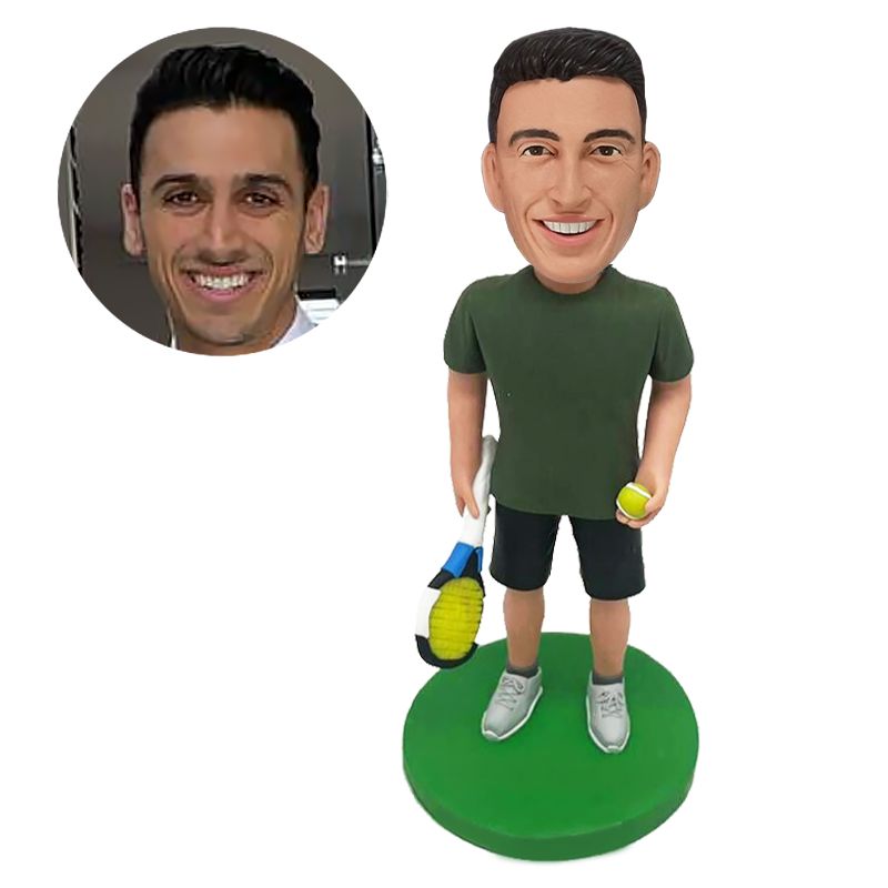 customised tennis player bobblehead figure