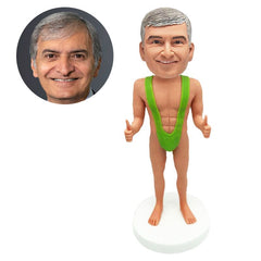personalised bobble head mankini man with thumbs up