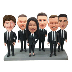 customized bobbleheads figures team six partners in the company